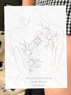 Image of Peony back piece 