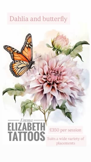 Image of Dahlia and Butterfly (priced per session)