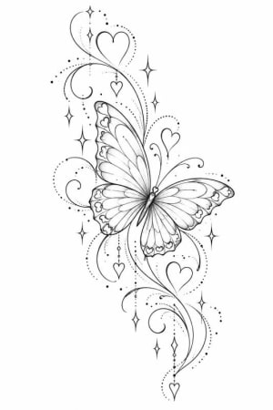 Image of Whimsical butterfly pink and grey