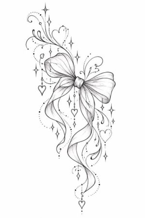 Image of Whimsical bow pink and greys