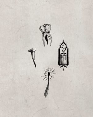 Image of Tooth / Candle / Matchstick / Nail 