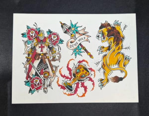 Image of Crusader Flash Sheet (available in colour or B&G)