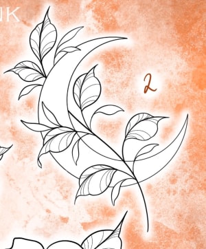 Image of Moon & leaves - 3.5inch