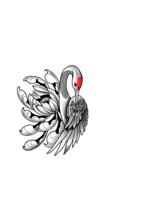 Image of Japanese Bird & Flower