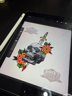 Image of Skull and dagger