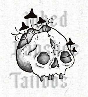 Image of Mushy Skull  • minimum size 9cm