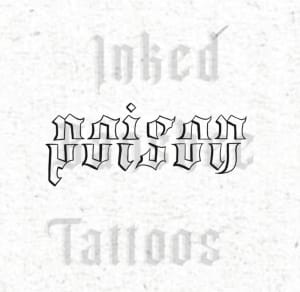 Image of Poison script  • minimum size 7cm