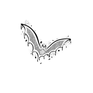 Image of Bat blackwork only 