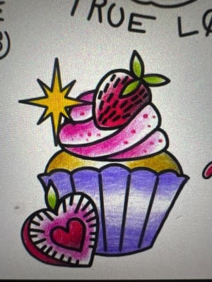 Image of Strawberry cupcake 