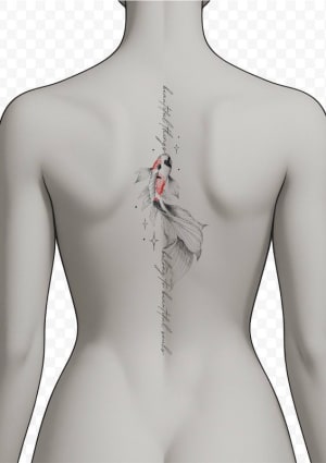 Image of Koi carp spine