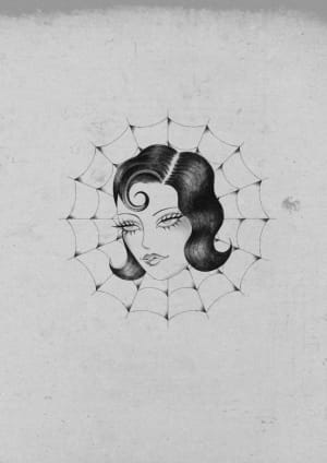 Image of Spiderweb lady head