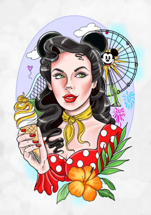 Image of Disney park pinup 