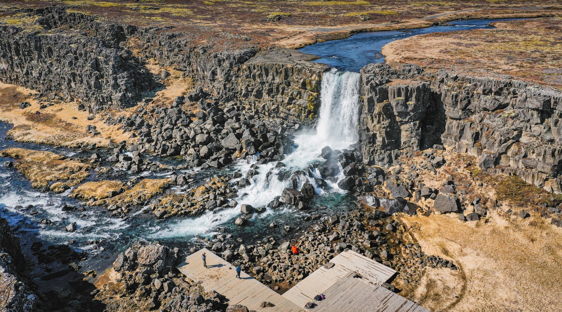 Öxarárfoss waterfall in Thingvellir National Park