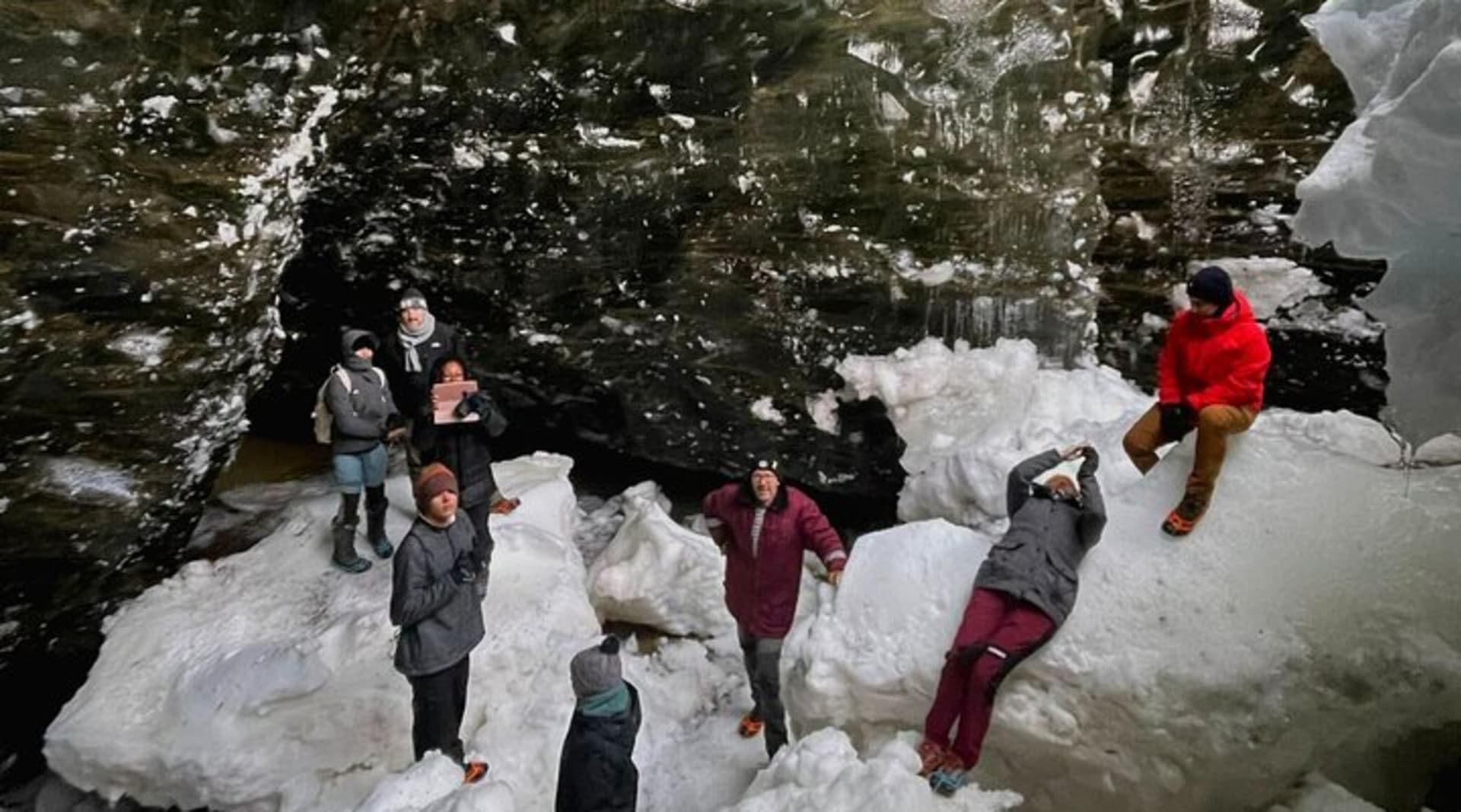 2023 end of winter that's one of the natural ice caves we discovered