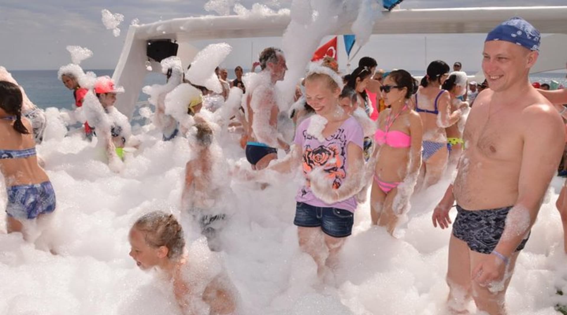 Foam Party on the Boat