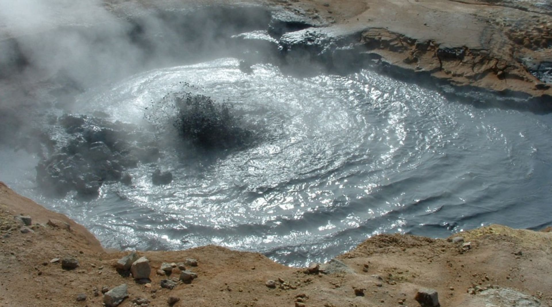 Bubbling hot mud in the Namaskard area