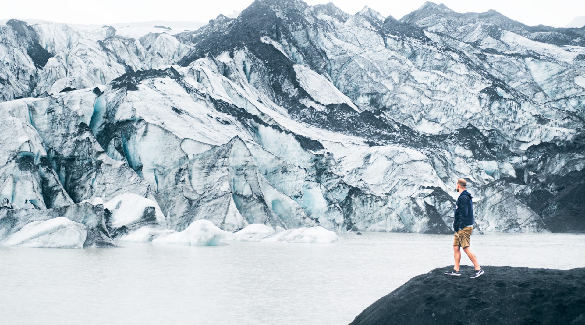 Man vs Nature at Sólheimajökull glacier