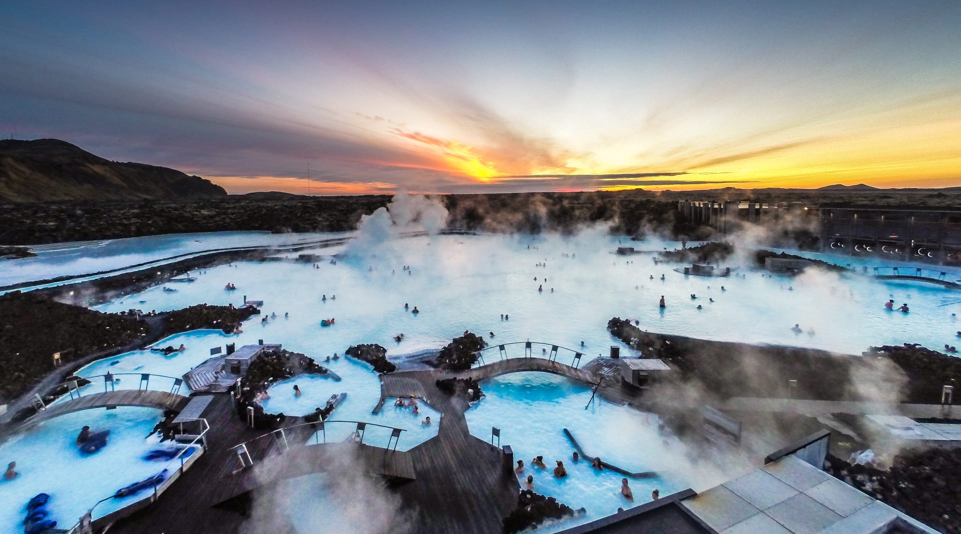 Sunset at the Blue Lagoon Iceland