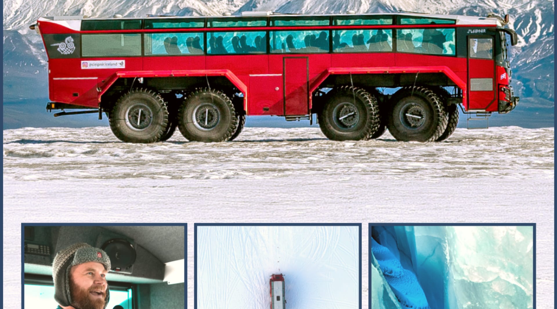 Experience Icelandic Glaciers in the Biggest Glacier Trucks in the World!