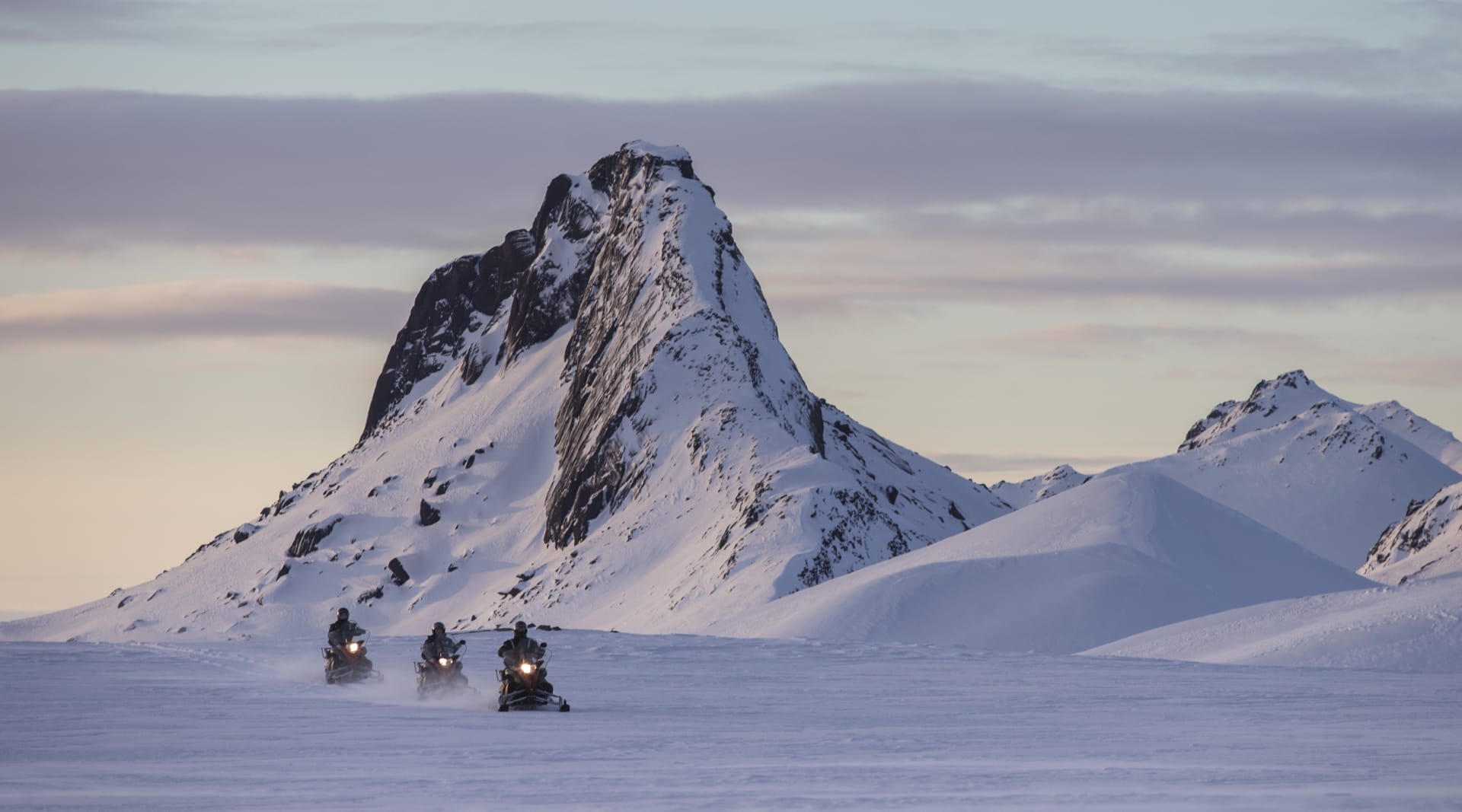 Exhilarating snowmobile ride after the Golden Circle