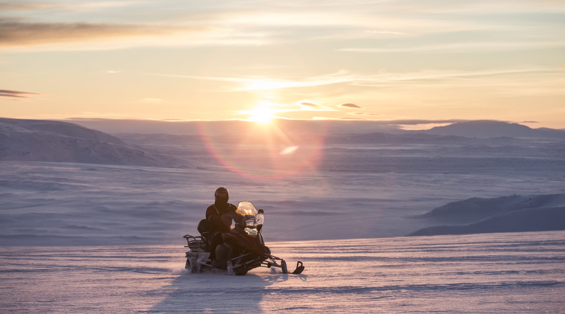 Snowmobiling on Langjökull