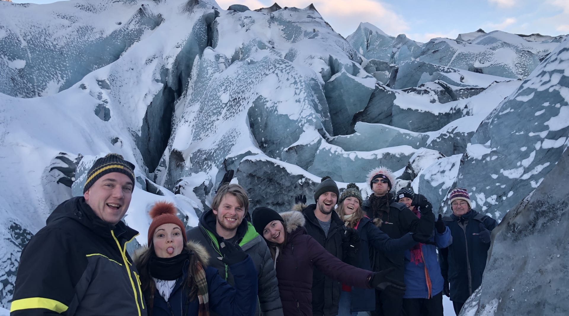 Small group enjoying the glacier exploration