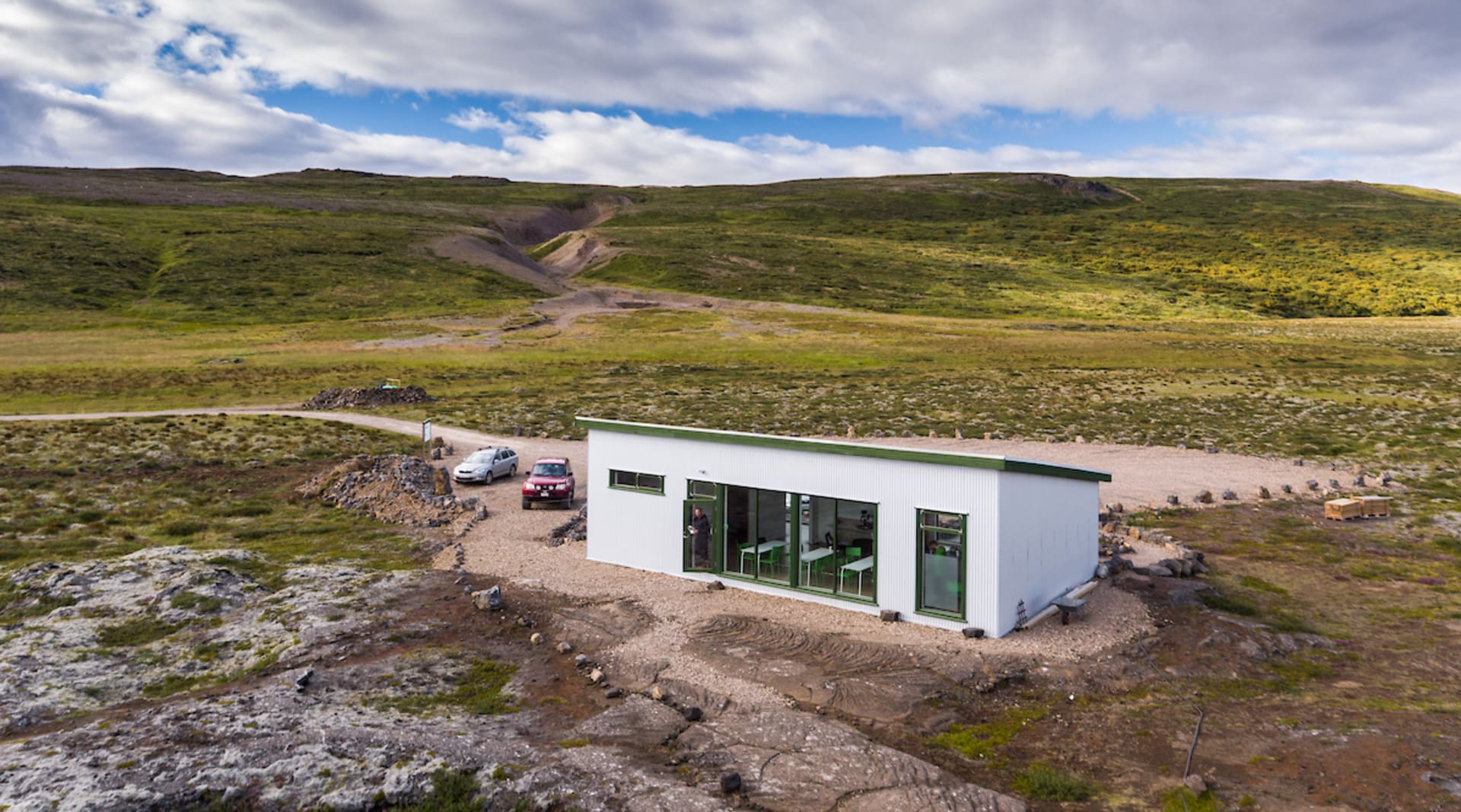 All tours begin at Víðgelmir Cave Centre, a comfortable service house roughly 300m away from the cave entrance.