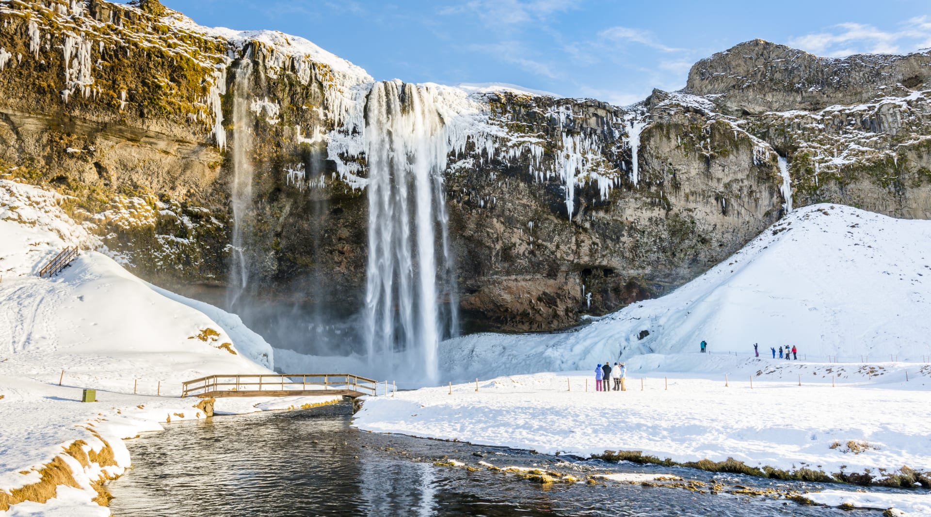 Seljalandsfoss in winter