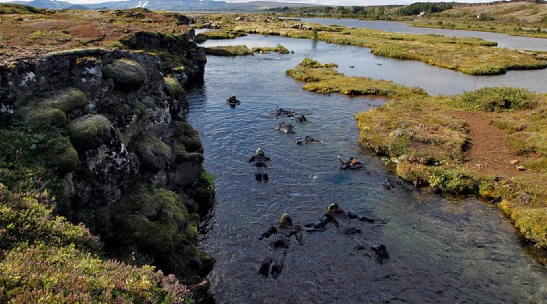 Silfra and snorkelers