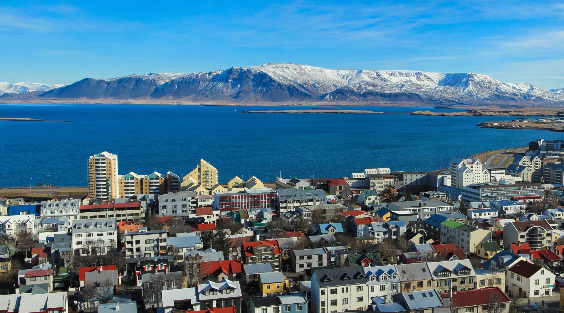 Mt. Esja and Reykjavík city