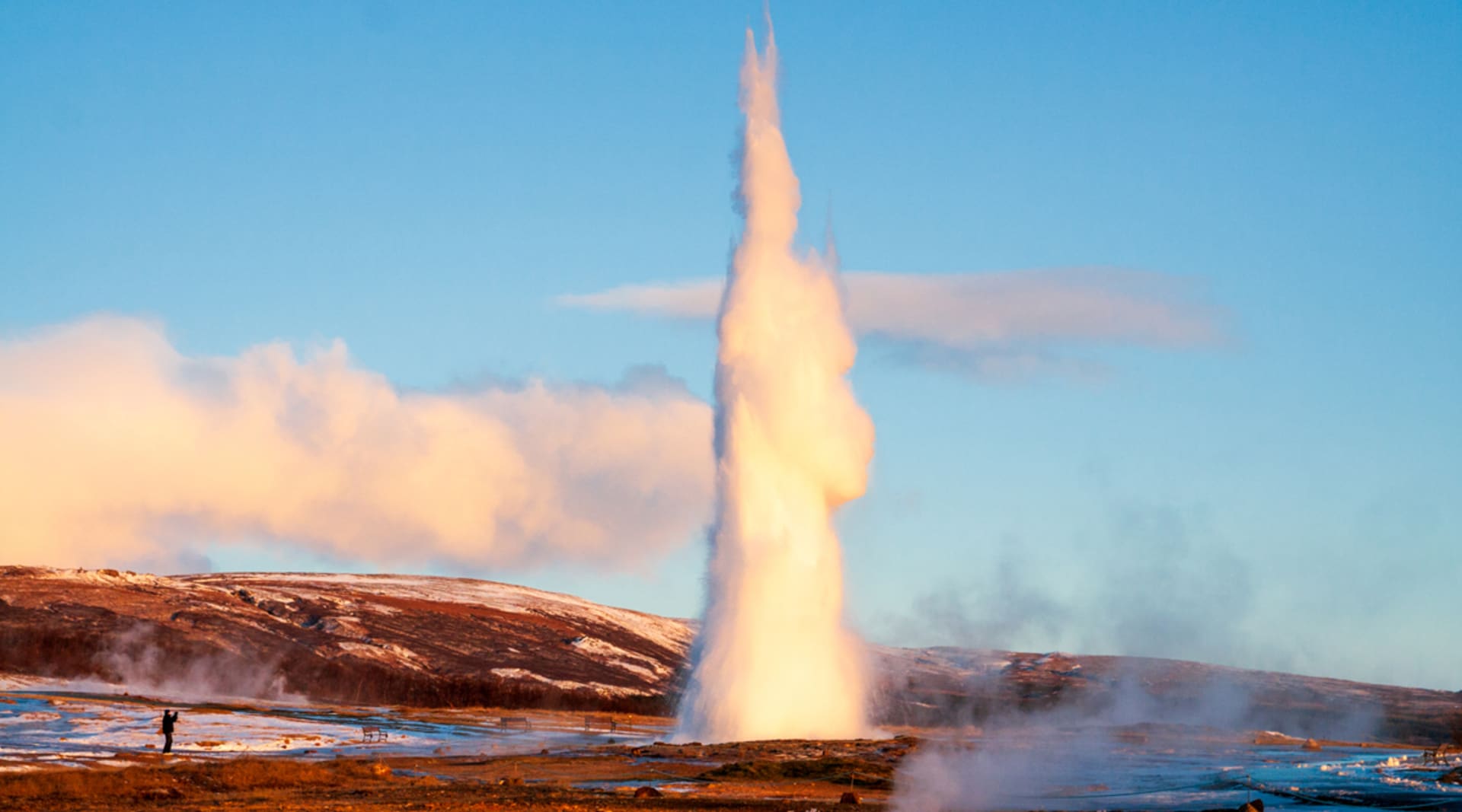 Strokkur Geyser in winter