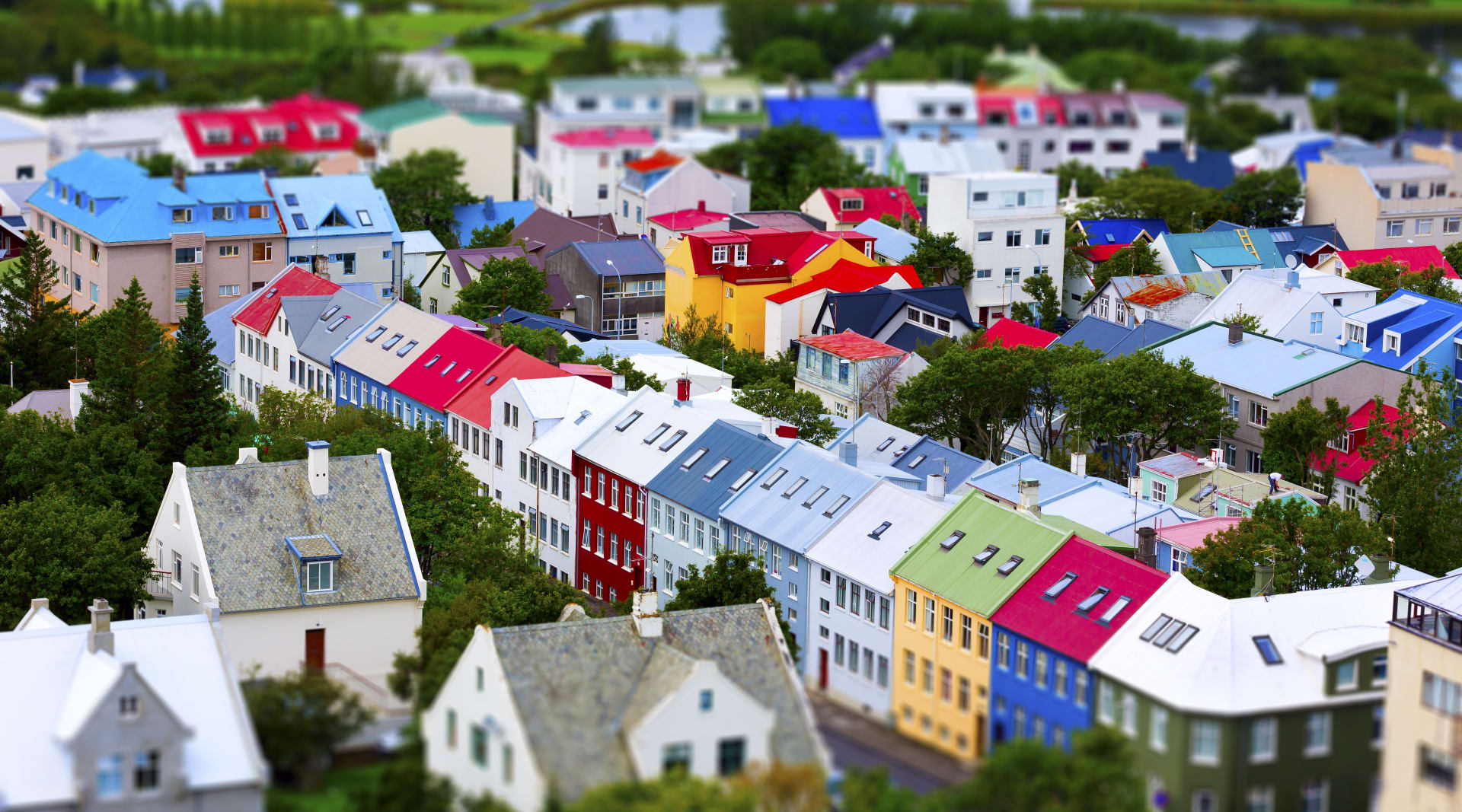 Colorful houses in Reykjavík