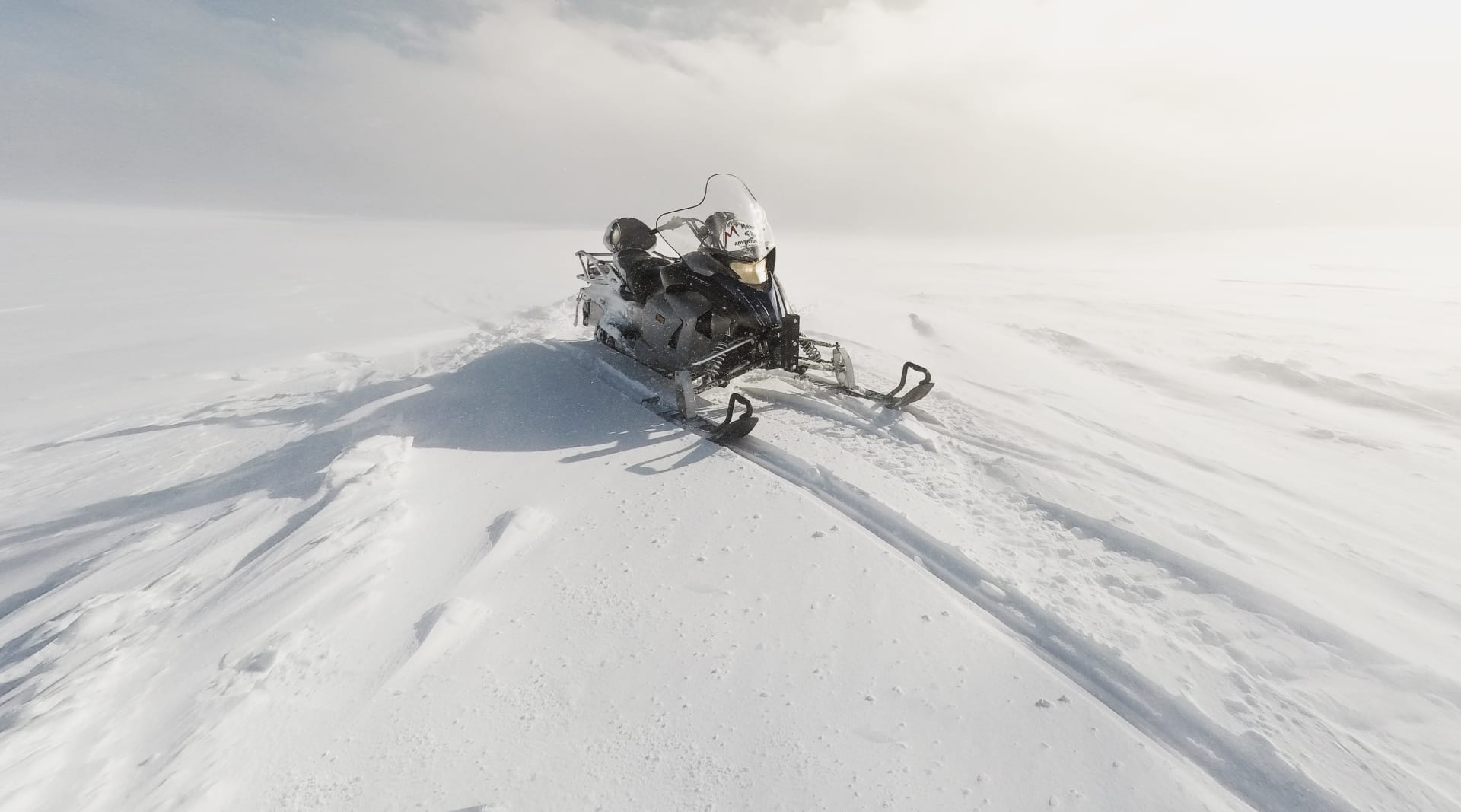 Snowmobile on the Glacier.