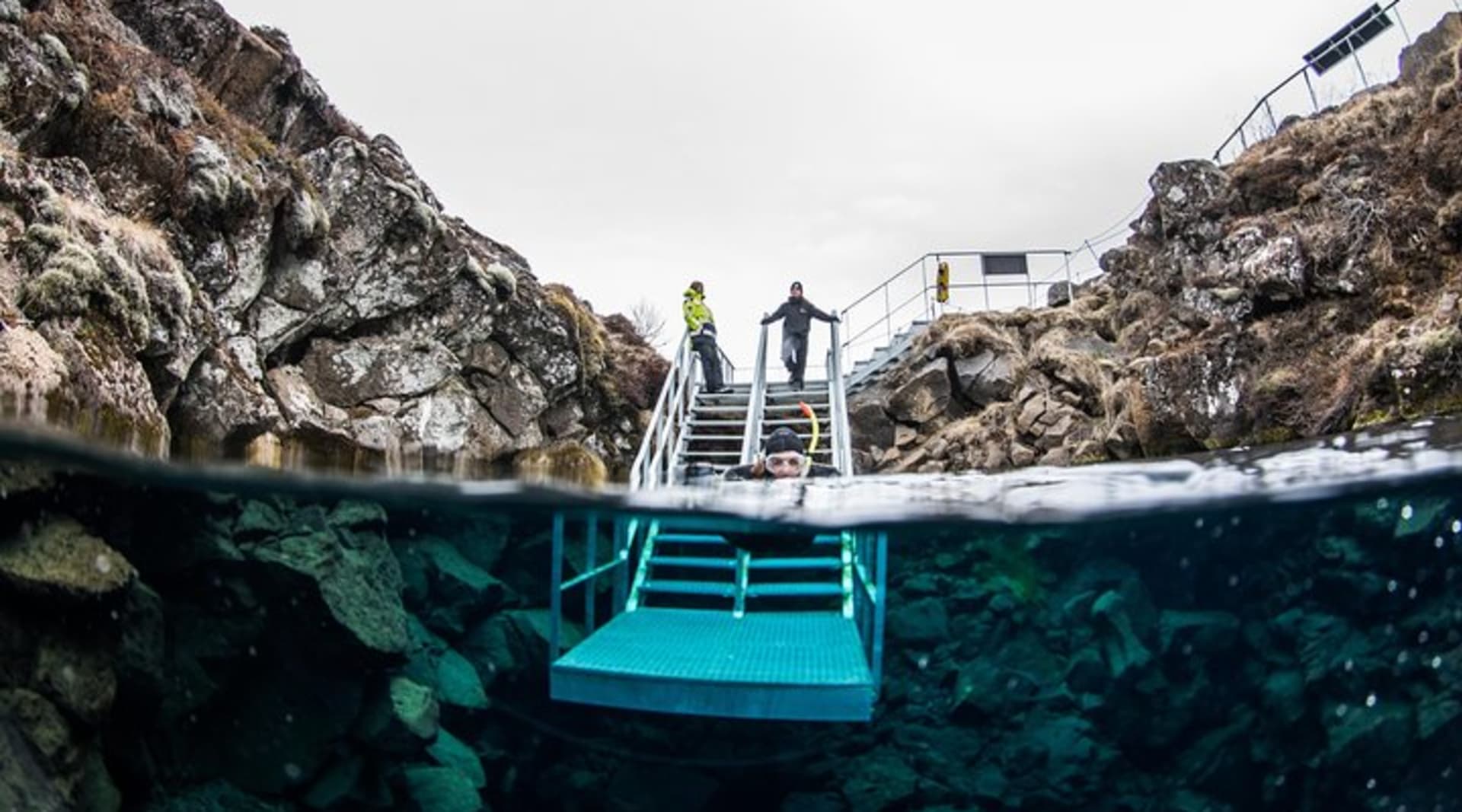 Entering Silfra fissure