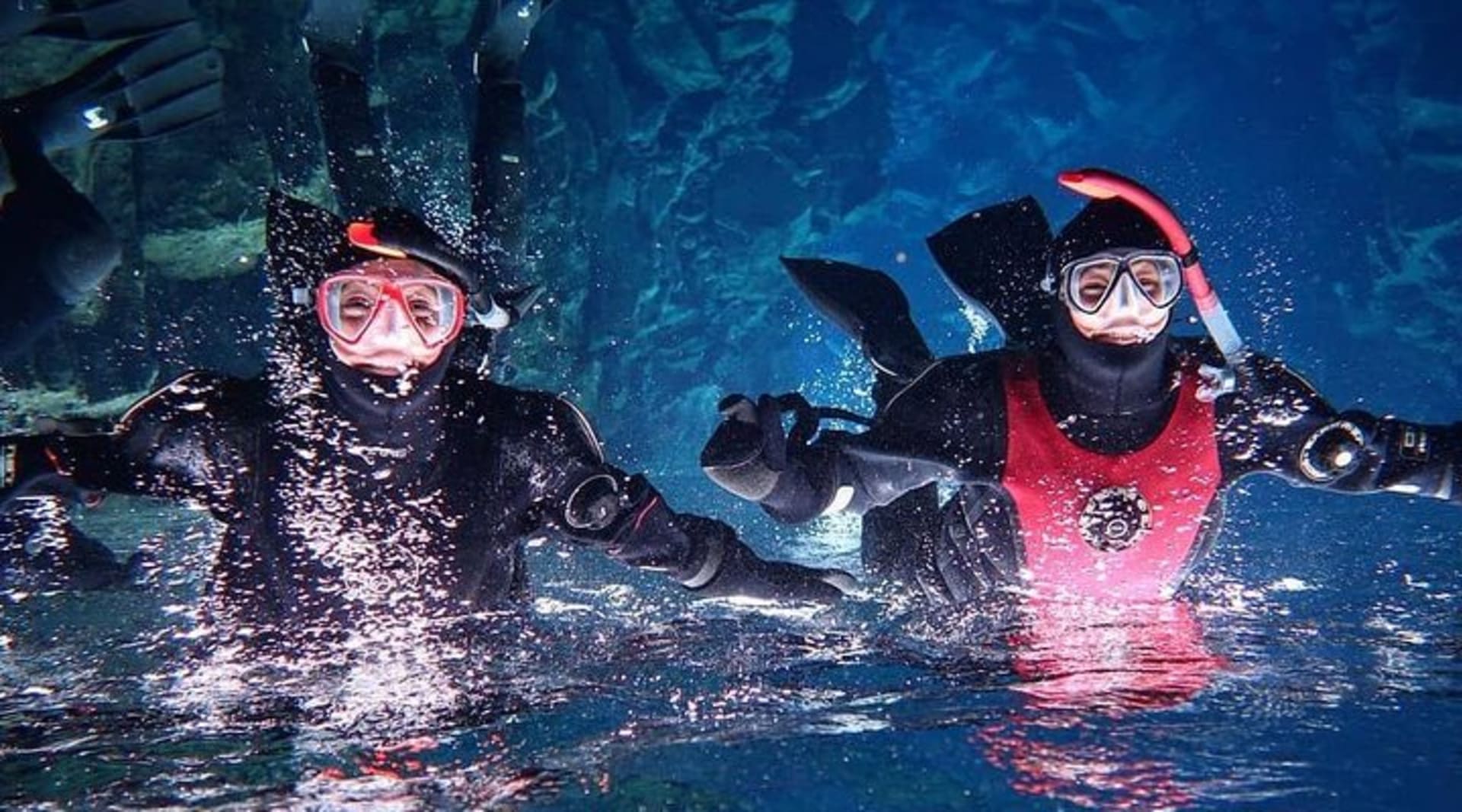 upside down snorkelers