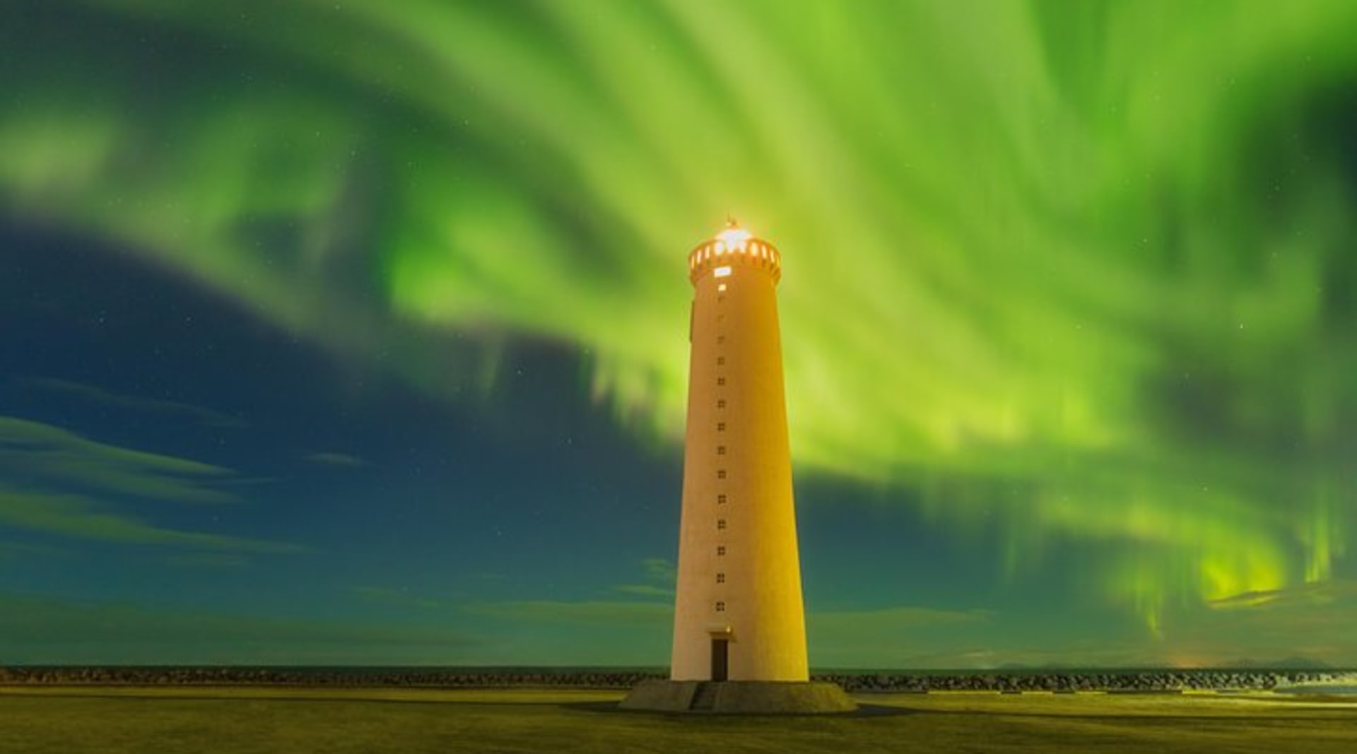 Isolated lighthouses are the perfect spot to try and get a glimpse of the magnificent Northern Lights