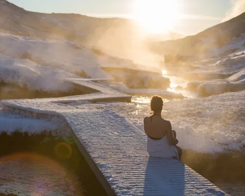 natural bath during winter