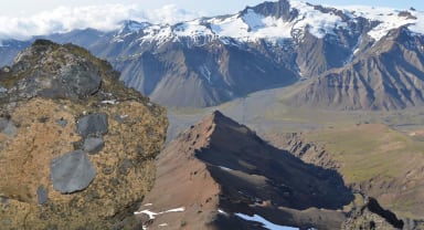 Thumbnail about View from the peak 1400 m above sea level. Kálfafellsdalur below.