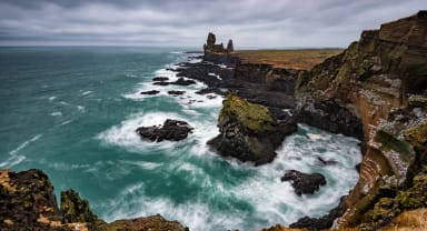 Thumbnail about Lóndrangar rock pinnacles, Svalþúfa cape and Þúfubjarg boulder