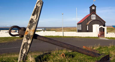 Thumbnail about Kirkjuvogskirkja black church