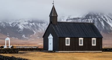 Thumbnail about Búðakirkja black wooden church