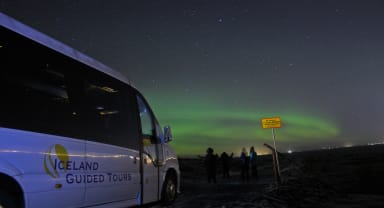 Thumbnail about We use minibuses in our Northern lights tours in Iceland. 