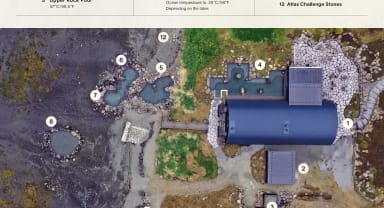 Thumbnail about An overview of the many hot springs and facilities on the 1200 acre estate