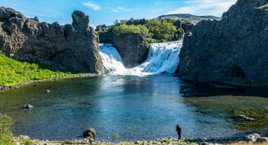 Thumbnail about Hjálpafoss Waterfall