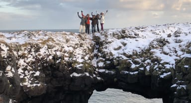 Thumbnail about Standing on top of an natural arch at Snæfellsnes peninsula