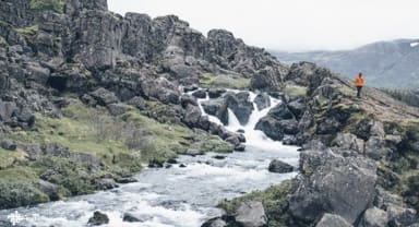 Thumbnail about Öxará River in Almannagjá fissure, Thingvellir National Park