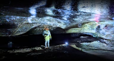 Thumbnail about Views Not of This World Seen Inside the Natural Ice Cave in Langjökul