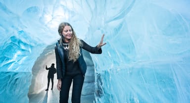 Thumbnail about Exploring a real indoors ice cave at Wonders of Iceland exhibition