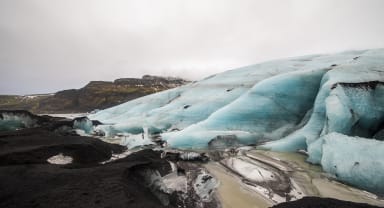 Thumbnail about Blue Ice at the snout of Sólheimajökull outlet glacier