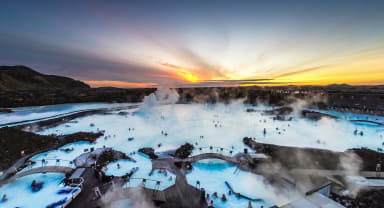 Thumbnail about Sunset at the Blue Lagoon Iceland